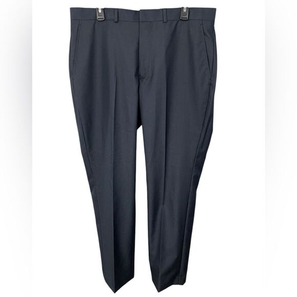 NWT Kenneth Cole Reaction Suit Pants Men’s Size 37x32 Blue Grey Tapered Trousers